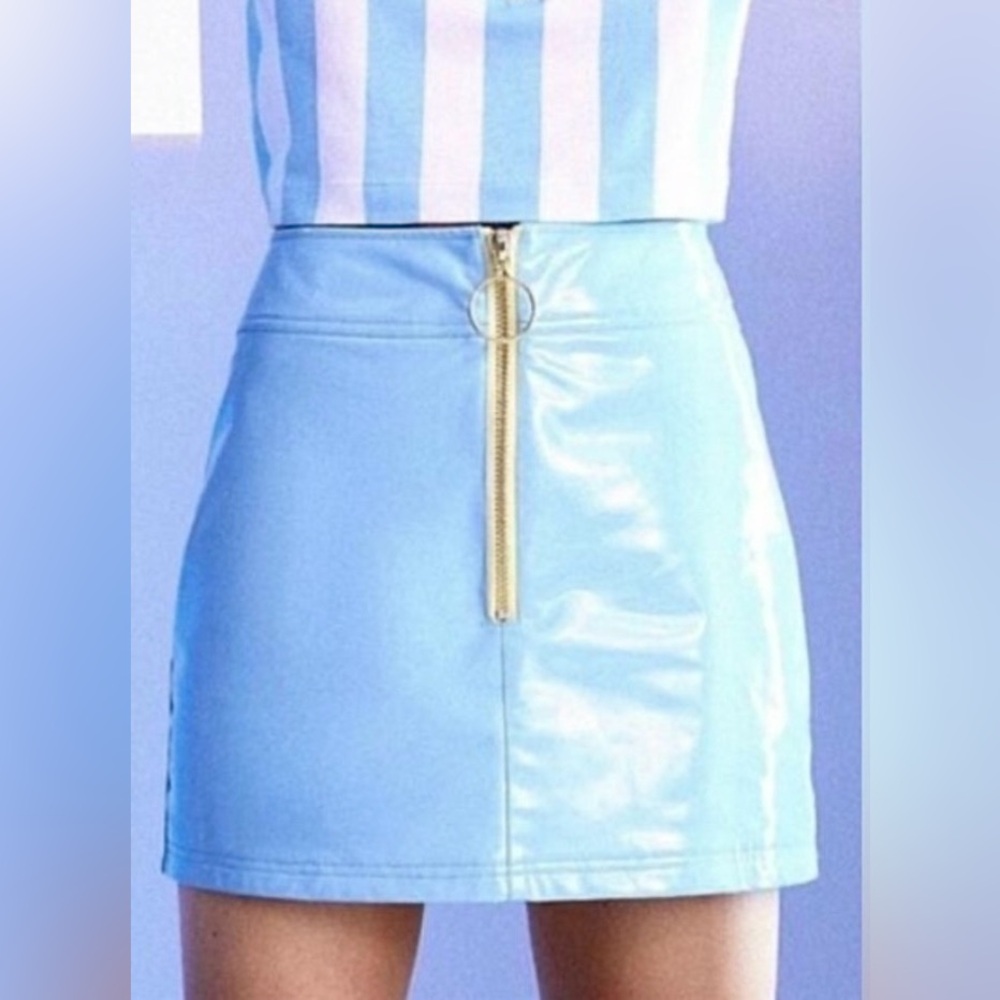 FILA x Pierre Cardin Urban Outfitters Mini Skirt High Waisted Powder blue Size S